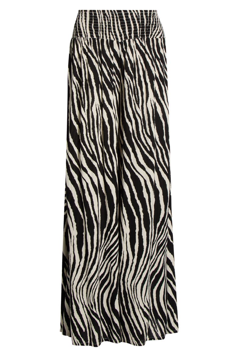 Print Cover-Up Palazzo Pants, Alternate, color, BLACK ZEBRA