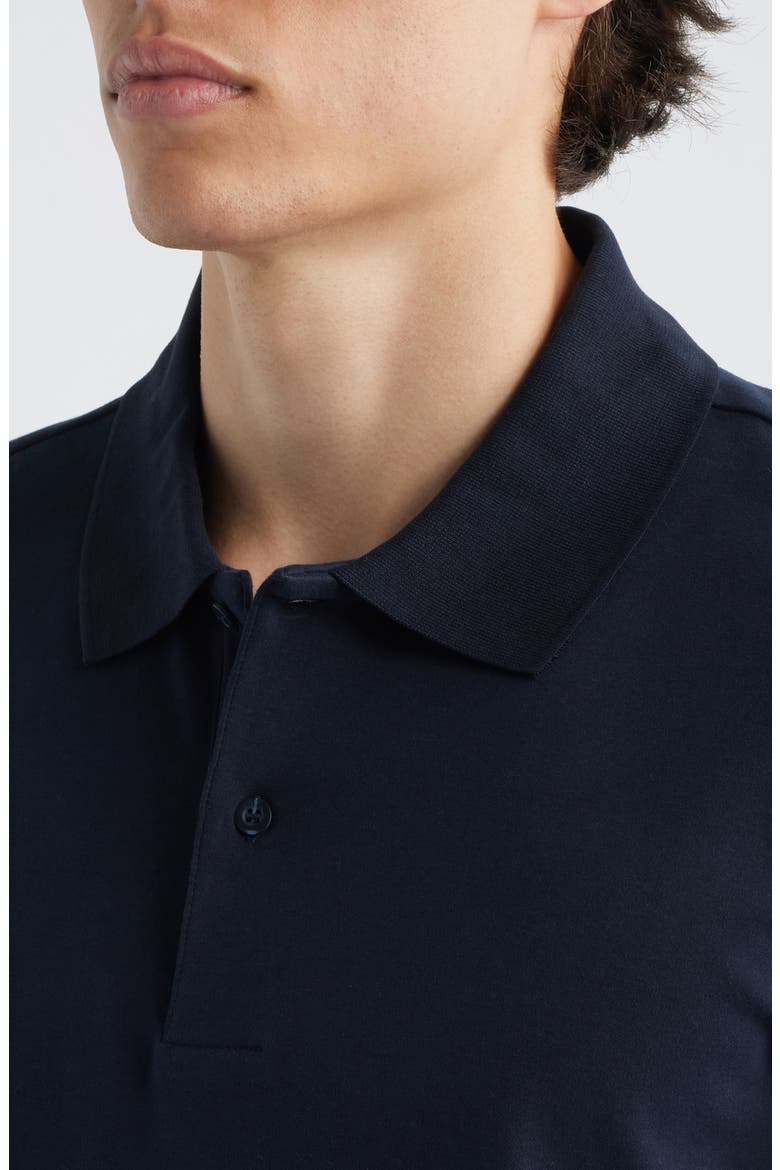 Peach Cotton Jersey Polo Shirt, Alternate, color, COASTAL