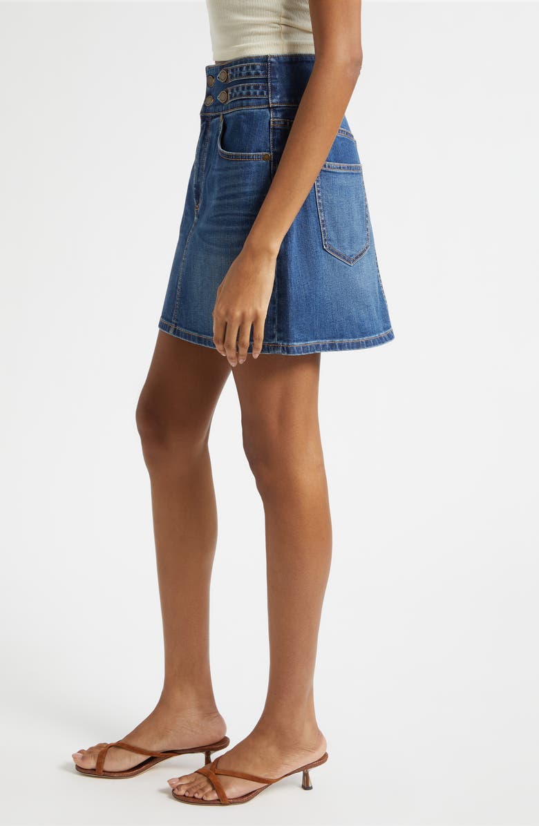 Ramy Brook Liv Denim Miniskirt, Alternate, color, Medium Wash