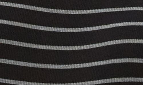 Michael Stars Joni Crewneck Power Shoulder T-shirt In Black