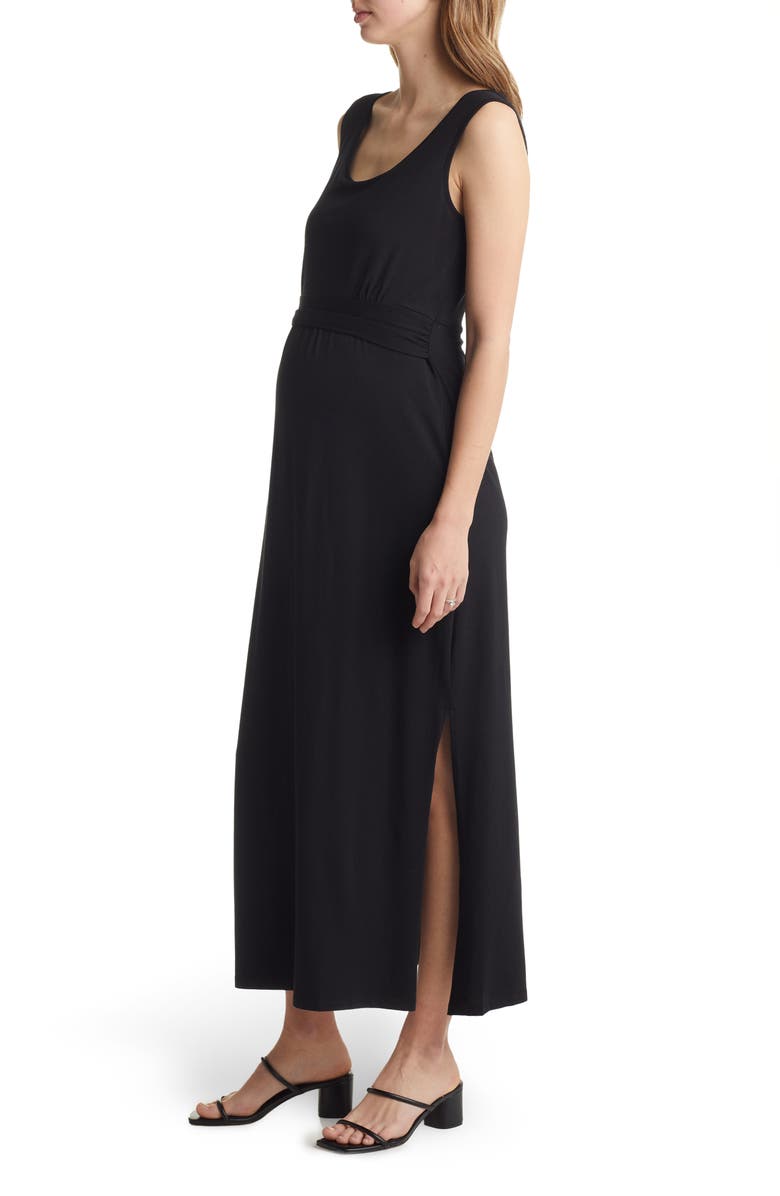 Angel Maternity Essential Maternity/Nursing Dress, Alternate, color, Black