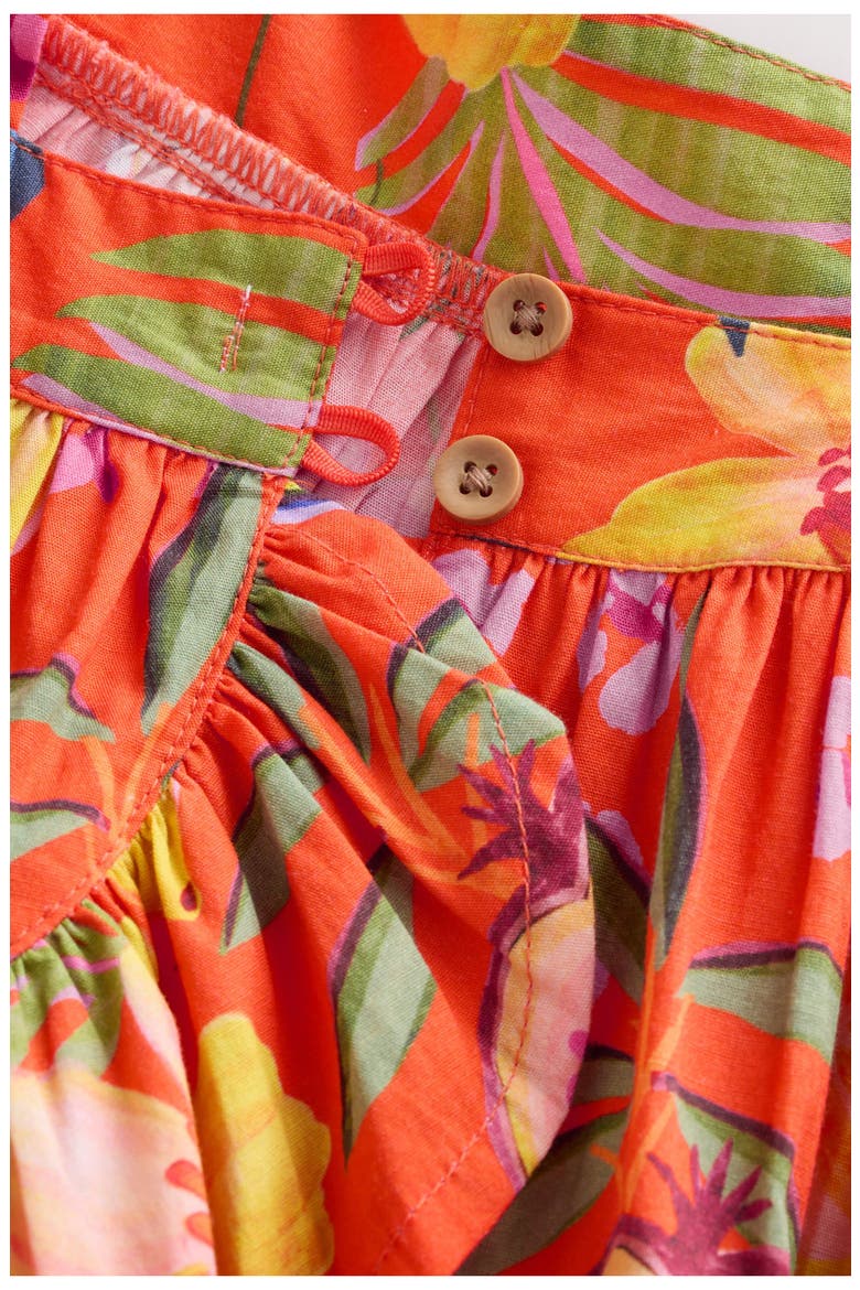 Kids' Fruit Print Peplum Top & Wide Leg Pants Set, Alternate, color, ORANGE