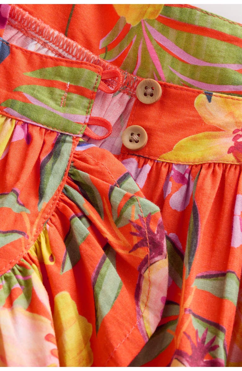 NEXT Kids' Fruit Print Peplum Top & Wide Leg Pants Set, Alternate, color, Orange