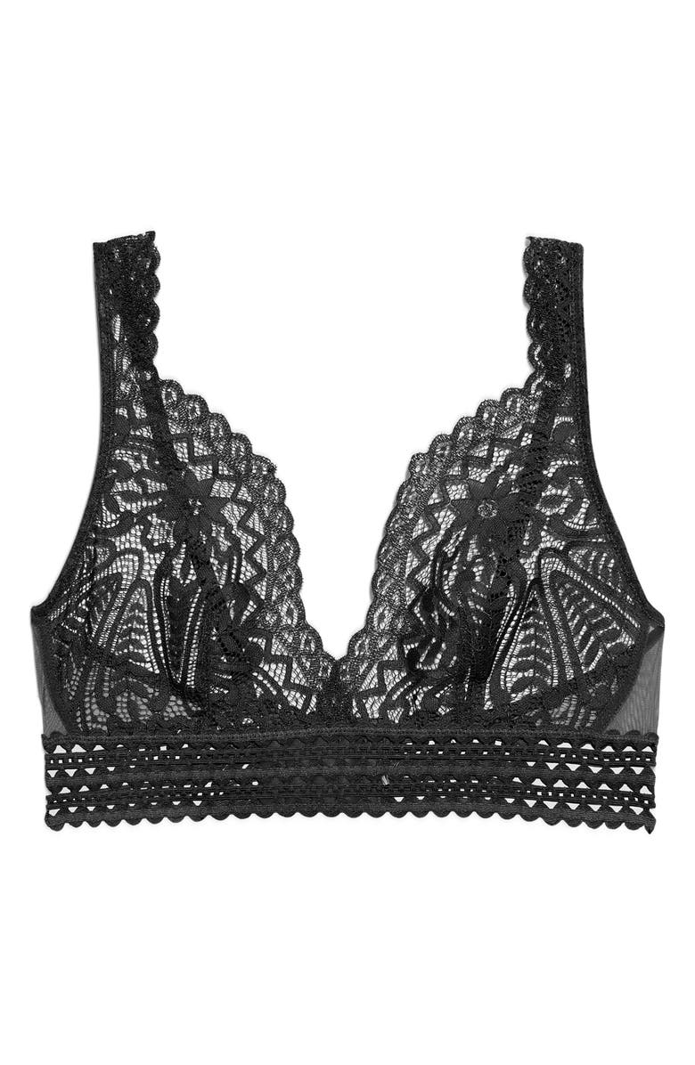 Etam Dream Wireless Triangle Bra, Alternate, color, Black