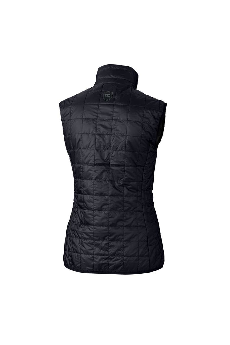 Women's Cutter & Buck Navy Durham Bulls Rainier PrimaLoft Eco Insulated Full-Zip Puffer Vest, Alternate, color, Navy