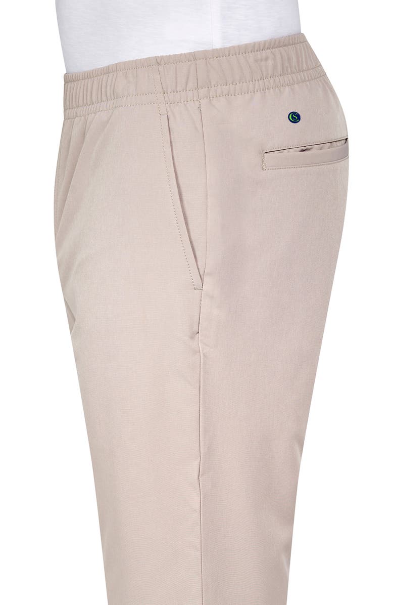 CONSTRUCT Regular Fit Solid Drawstring Recycled Performance Golf Pants, Alternate, color, Khaki