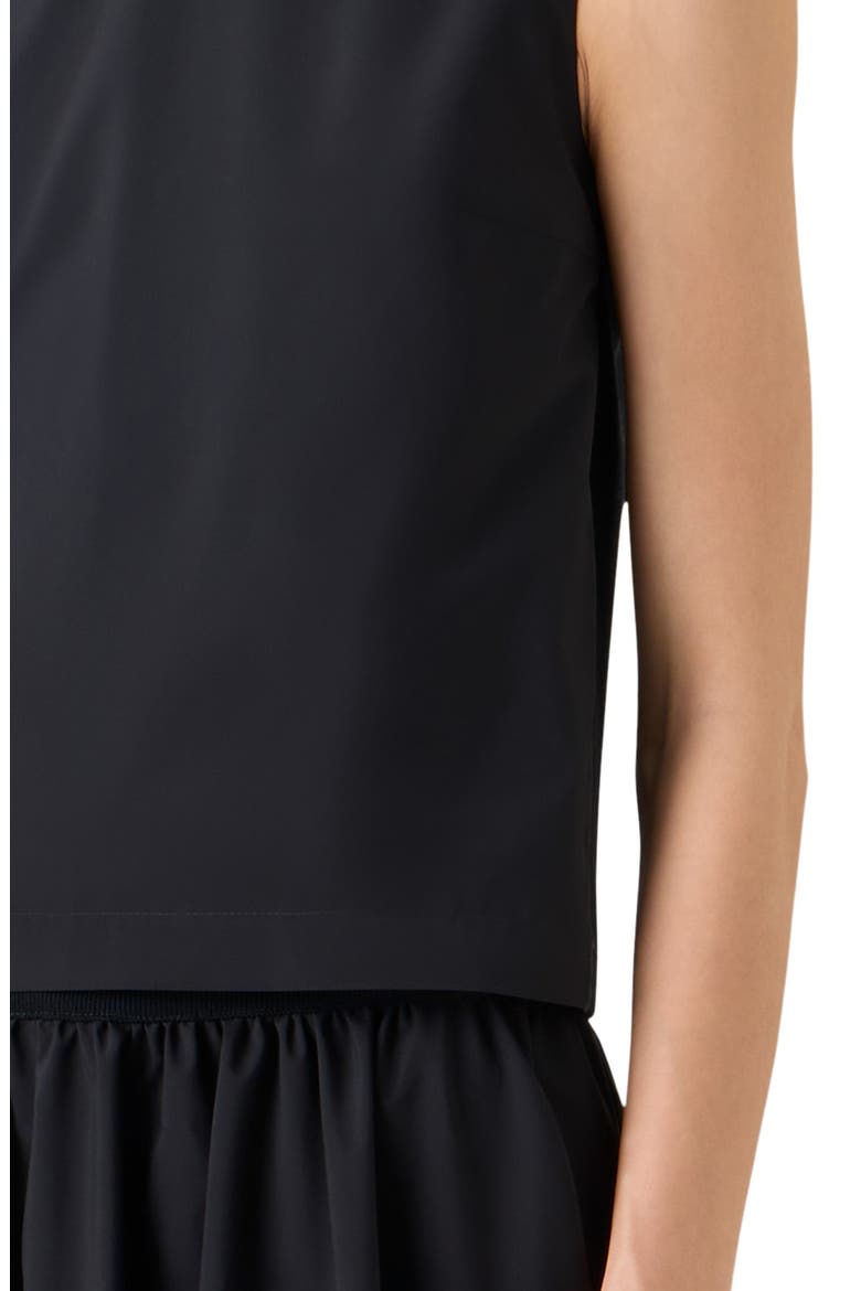 Sleeveless Mixed Media Dress, Alternate, color, BLACK