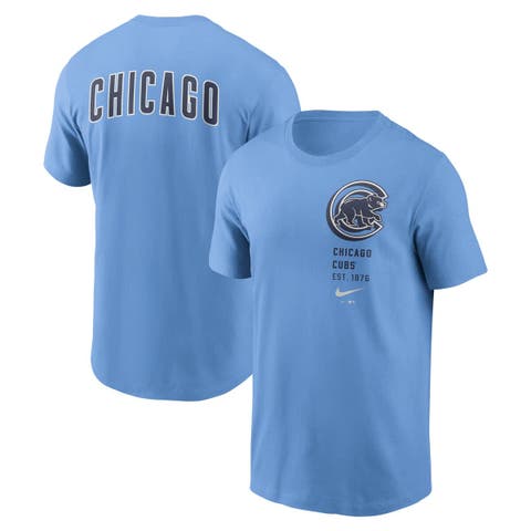 Men's Nike Light Blue Chicago Cubs Record Shattered T-Shirt