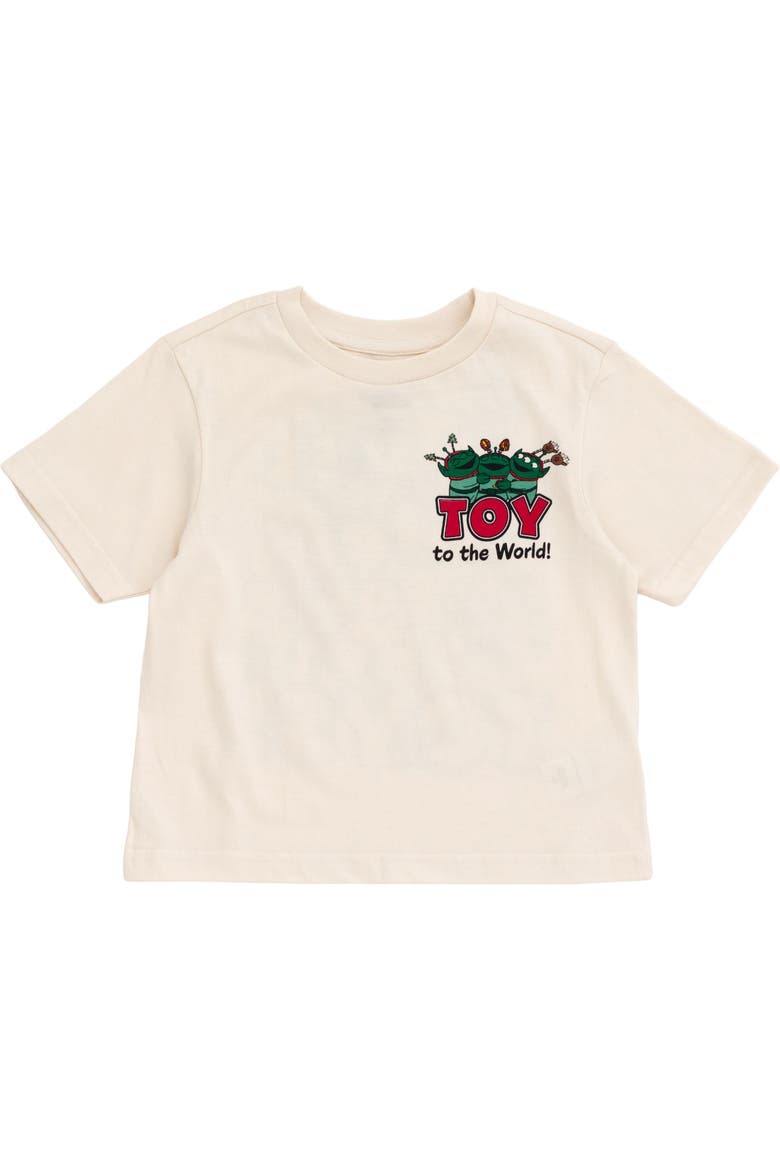 Toy Story Holiday Short Sleeve T-Shirt, Main, color, Cream Toy Story