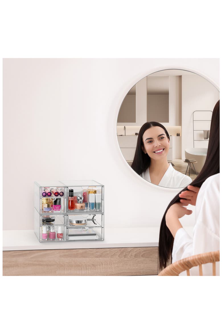 7-Drawer Acrylic Organizer, Alternate, color, CLEAR