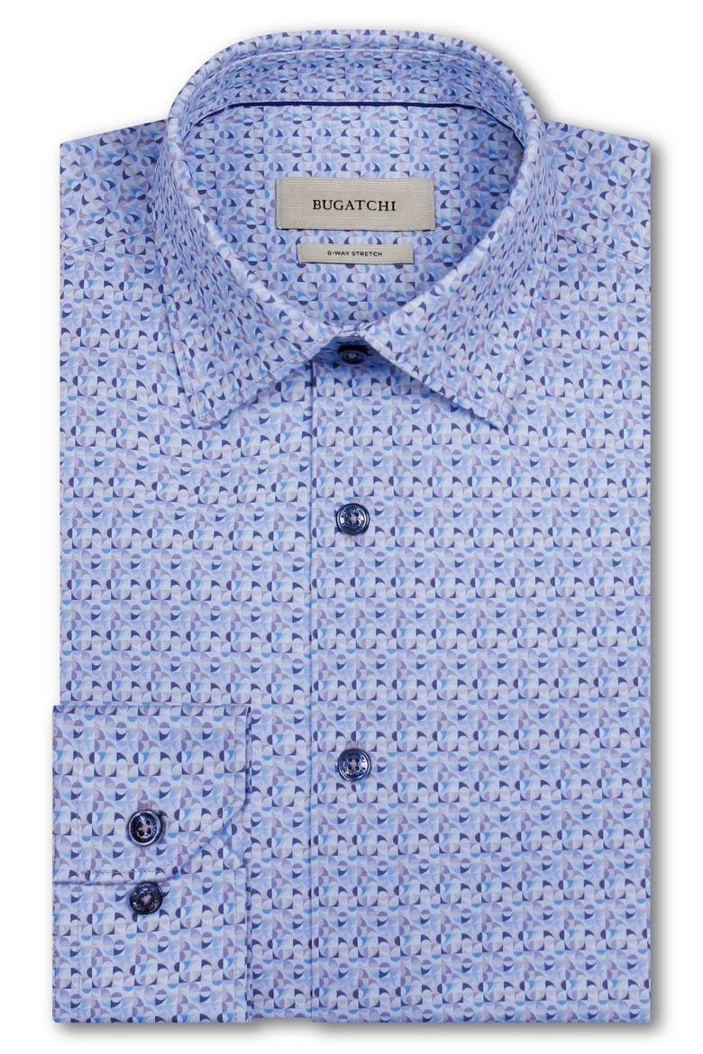 James OoohCotton® Geometric Print Button-Up Shirt, Alternate, color, IRIS
