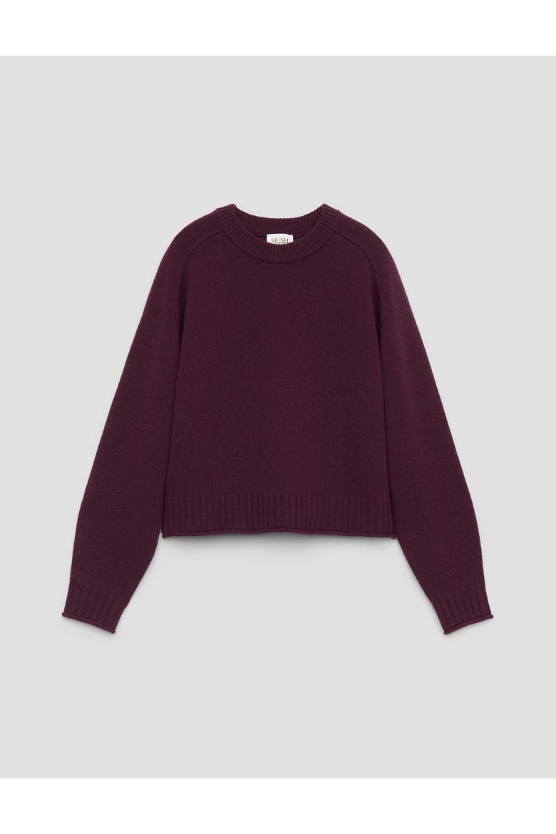 Nina Merino Wool Knitted Sweater, Alternate, color, Burgundy Red