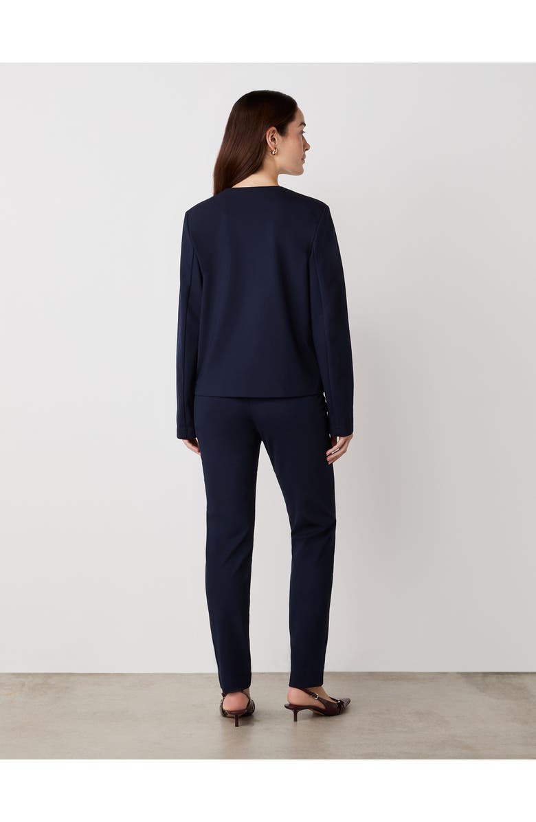Finery London Imogen Ponte Jersey Jacket, Alternate, color, Navy