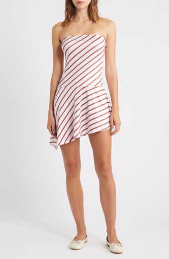 Motel Kagari Strapless Asymmetric Dress