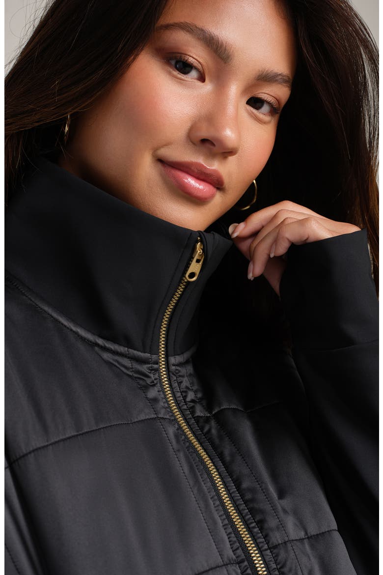 Chalet Quilted Water Repellent Jacket, Alternate, color, PURE BLACK