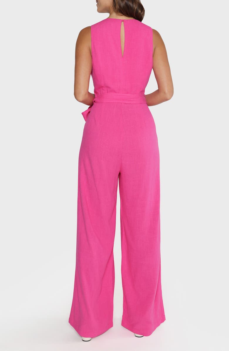 matty m. Remi Wide Leg Jumpsuit, Alternate, color, Fuchsia