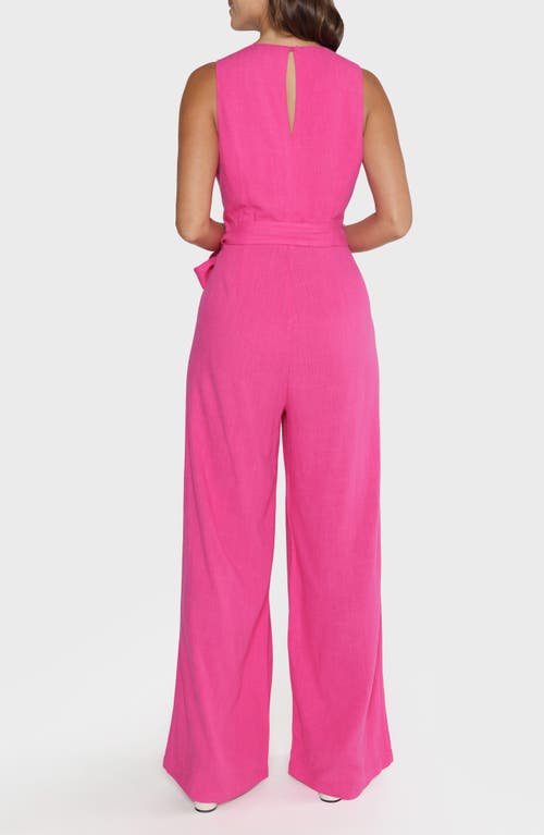 Matty M . Remi Wide Leg Jumpsuit In Pink
