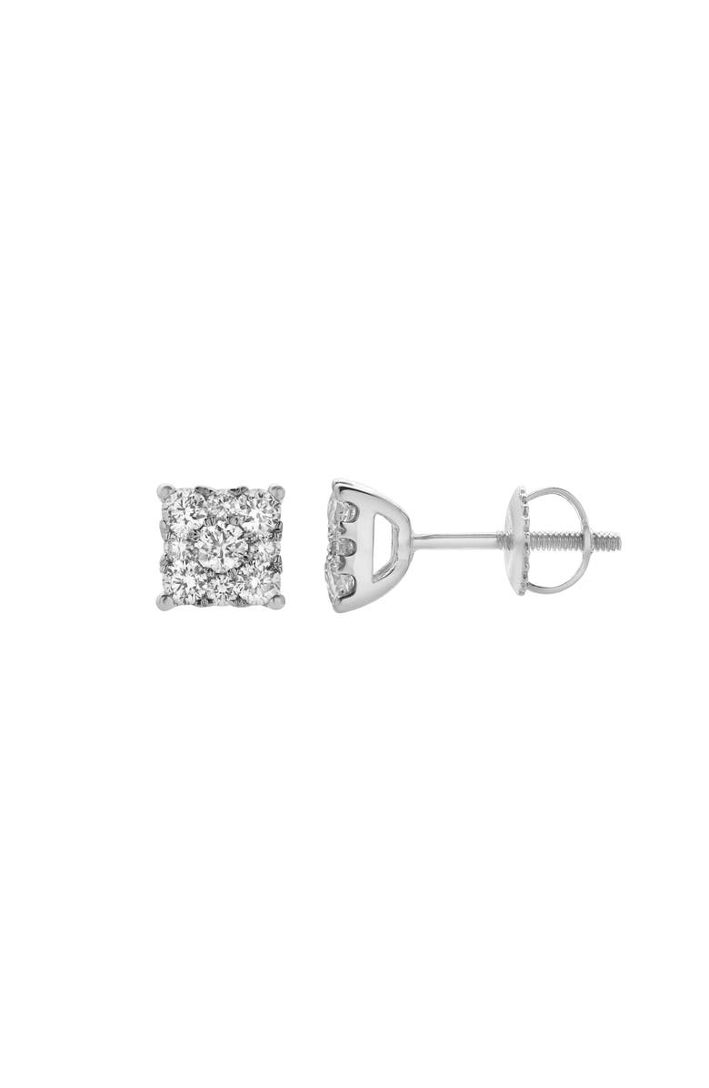LuvMyJewelry Nova 14K Gold Cluster Lab Grown Diamond Unisex Earrings - 0.33 Cts, Alternate, color, 14K White Gold