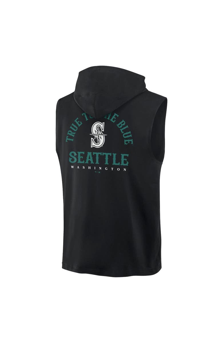 FANATICS Men's Fanatics Black Seattle Mariners Fire Speed Sleeveless Pullover Hoodie, Alternate, color,