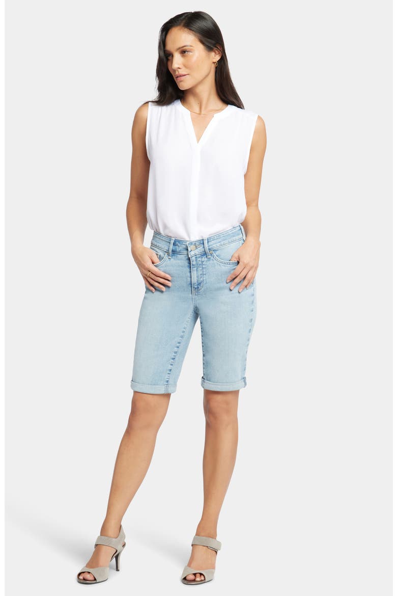 Briella Roll Cuff Denim Bermuda Shorts, Alternate, color, PROMISE