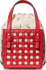 Kate Spade New York the basket woven leather crossbody bag