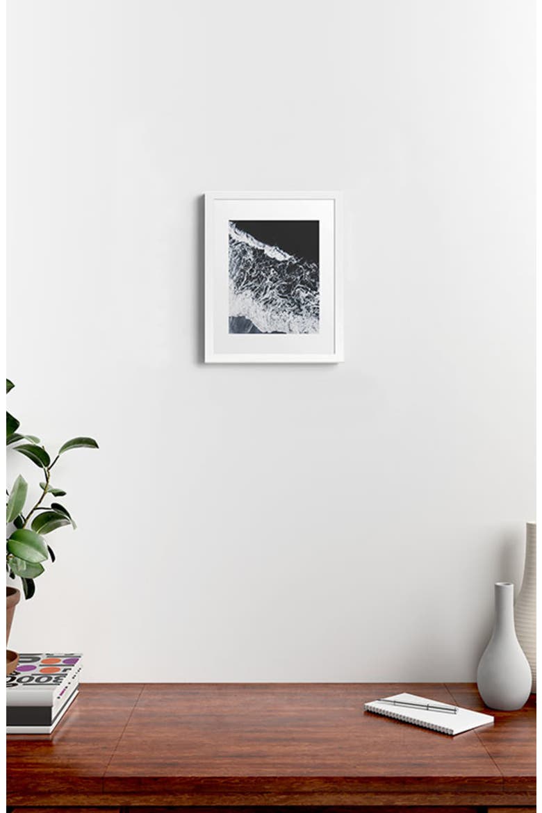 Sea Lace Framed Wall Art, Alternate, color, BLACK