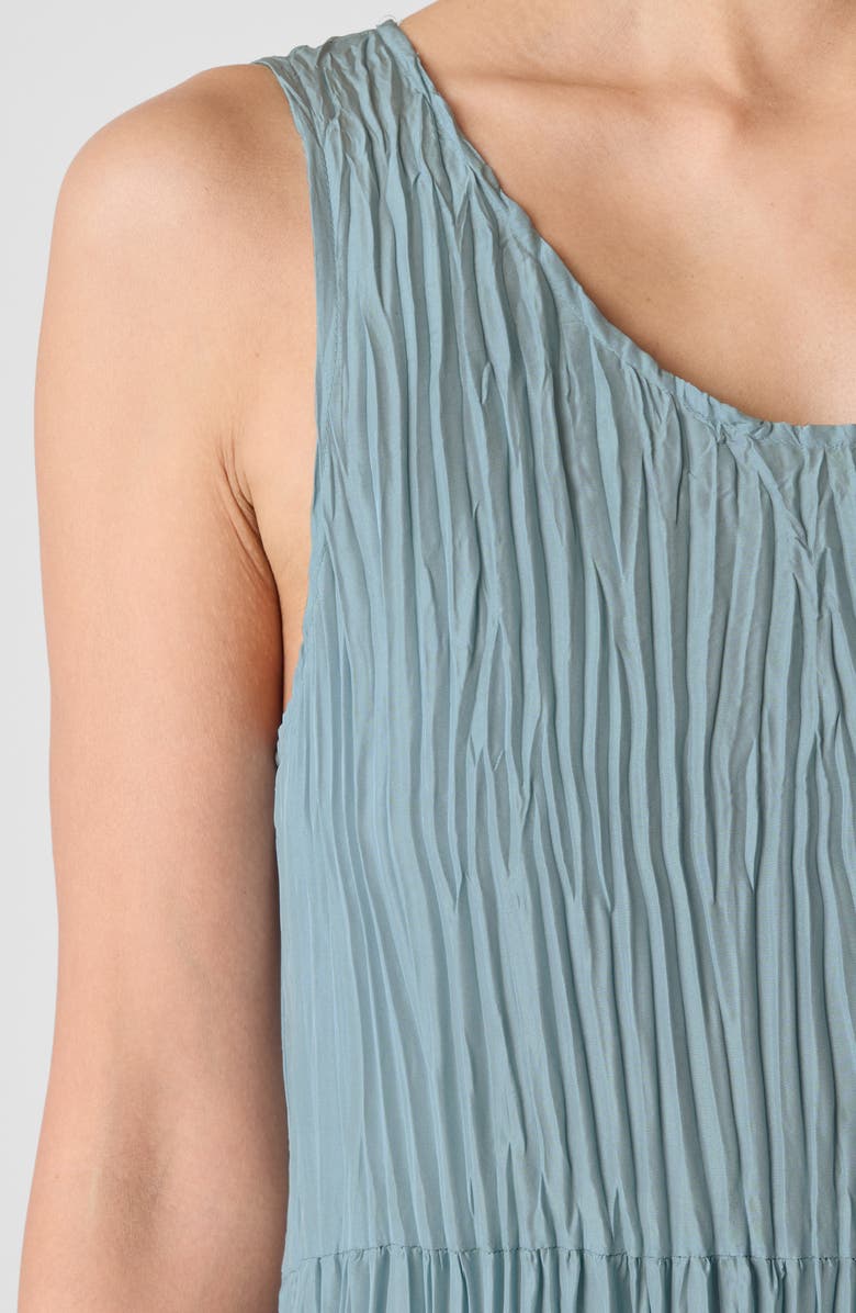 Eileen Fisher Sleeveless Tiered Silk Maxi Dress, Alternate, color, 