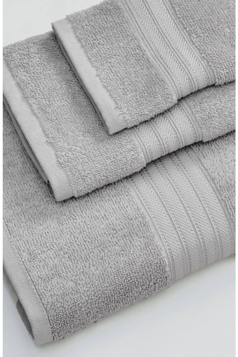 Quick-Dry Cotton 4-Pack Bath Towel Set, Alternate, color, STEEL BLUE