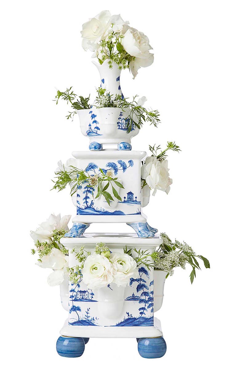 Juliska Country Estate 11" Tulipiere Tower, Alternate, color, Delft Blue