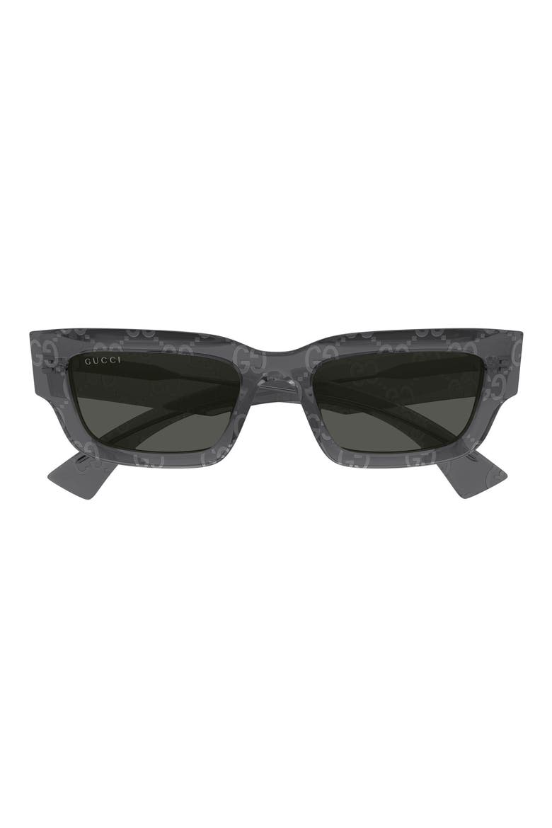 52mm Rectangular Sunglasses, Main, color, GREY