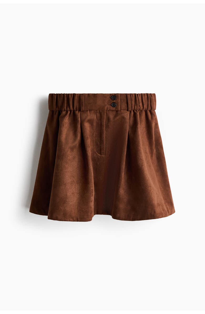 H&M Flared Mini Skirt, Main, color, Brown