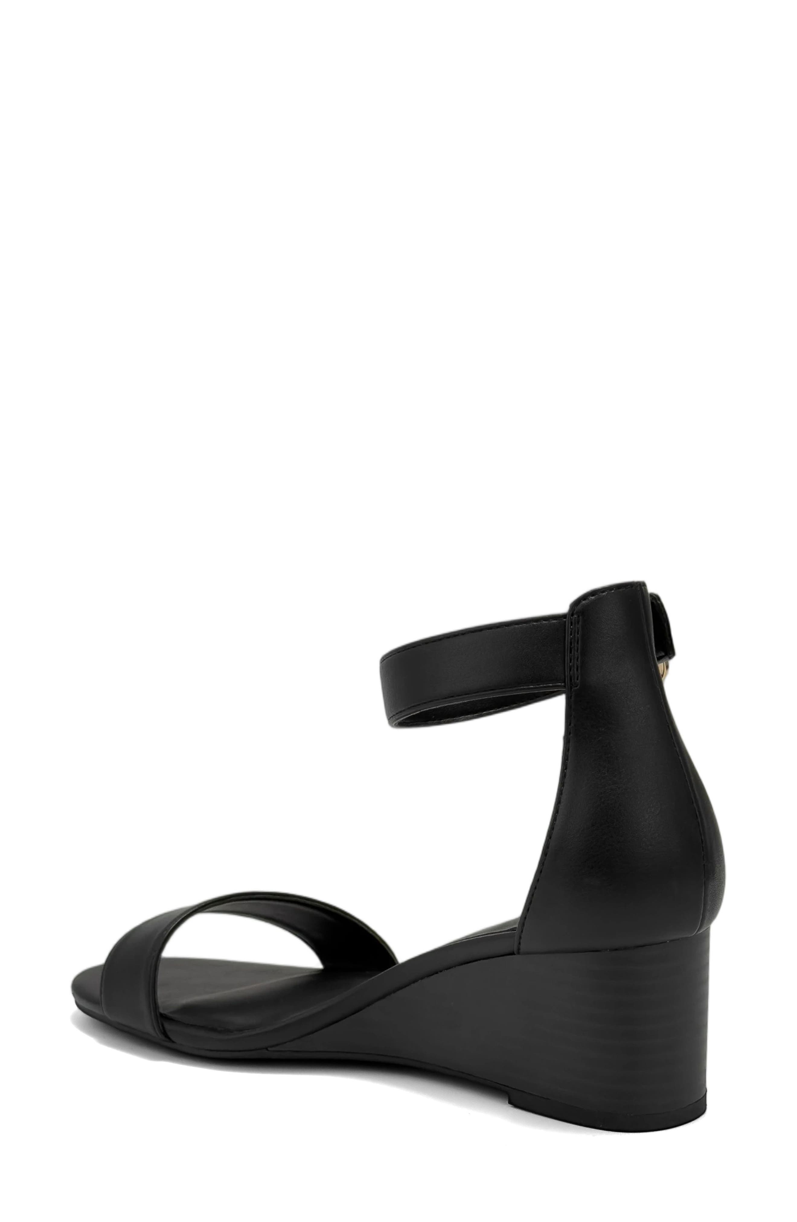 Aerosoles Willis Wedge Heel Sandal, Alternate, color, Black Multi Combo