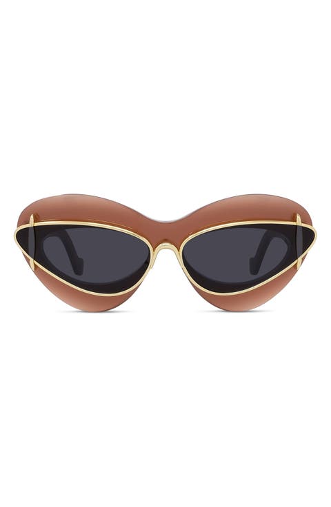 Double Frame 67mm Oversize Cat Eye Sunglasses