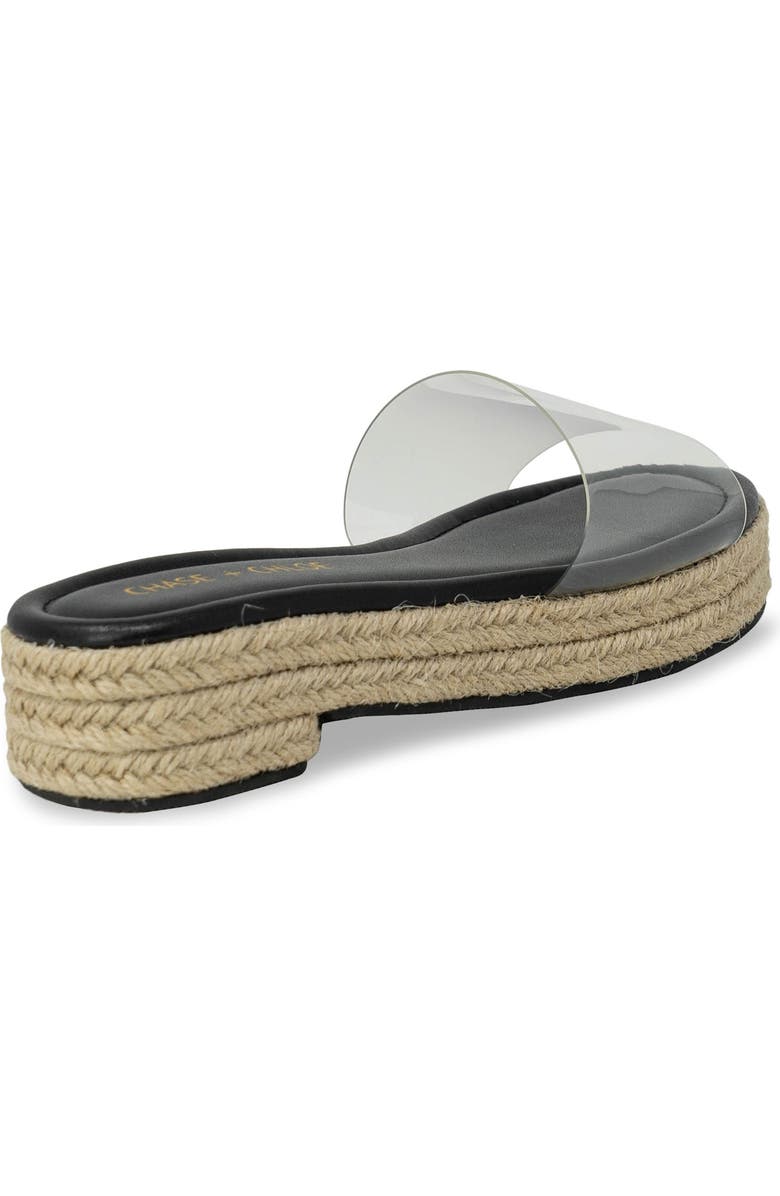 CHASE AND CHLOE Clear Platform Slide Sandal, Alternate, color,