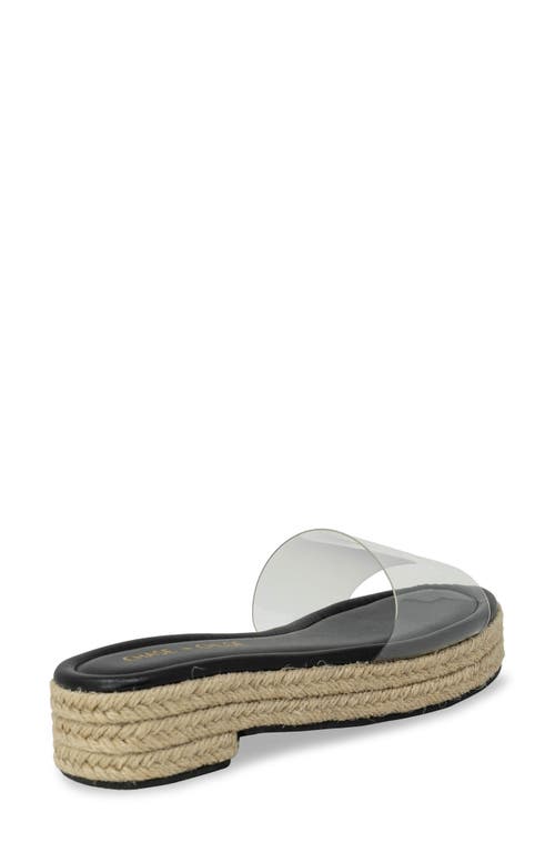 CHASE & CHLOE CHASE AND CHLOE CLEAR PLATFORM SLIDE SANDAL 