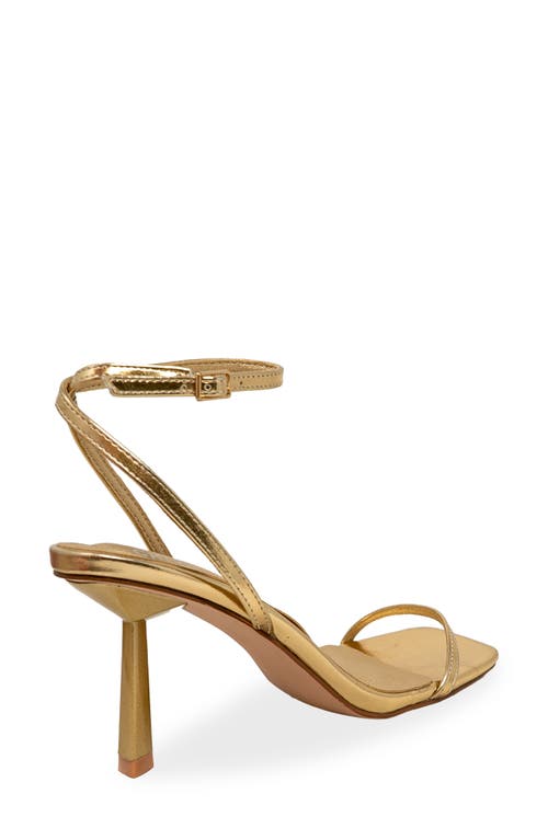 Chase & Chloe Chase And Chloe Richie Ankle Strap Sandal In Gold