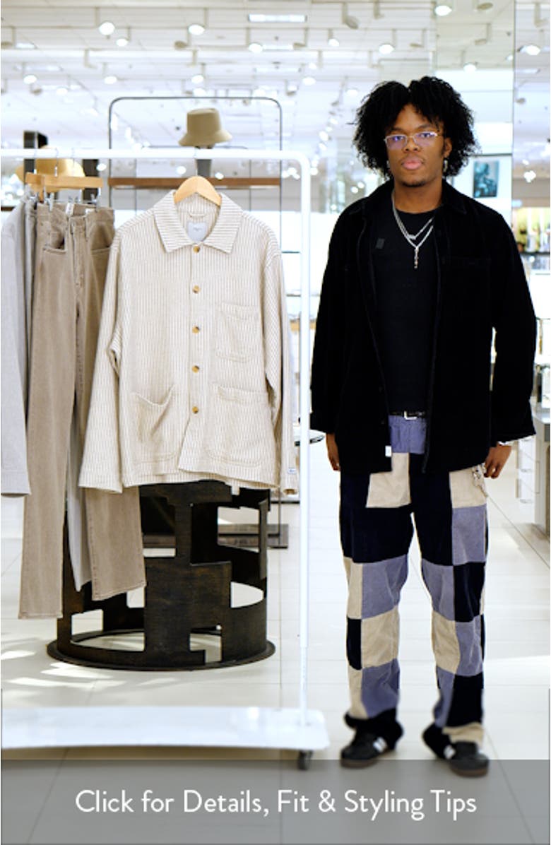 Sorrento Pinstripe Cotton & Linen Button-Up Overshirt, sales video thumbnail