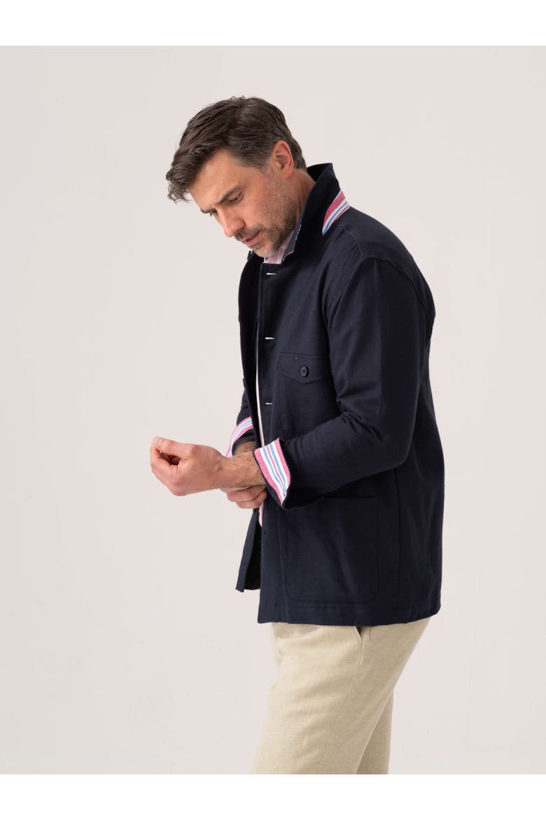 Cotton Shirt Jacket, Alternate, color, Navy