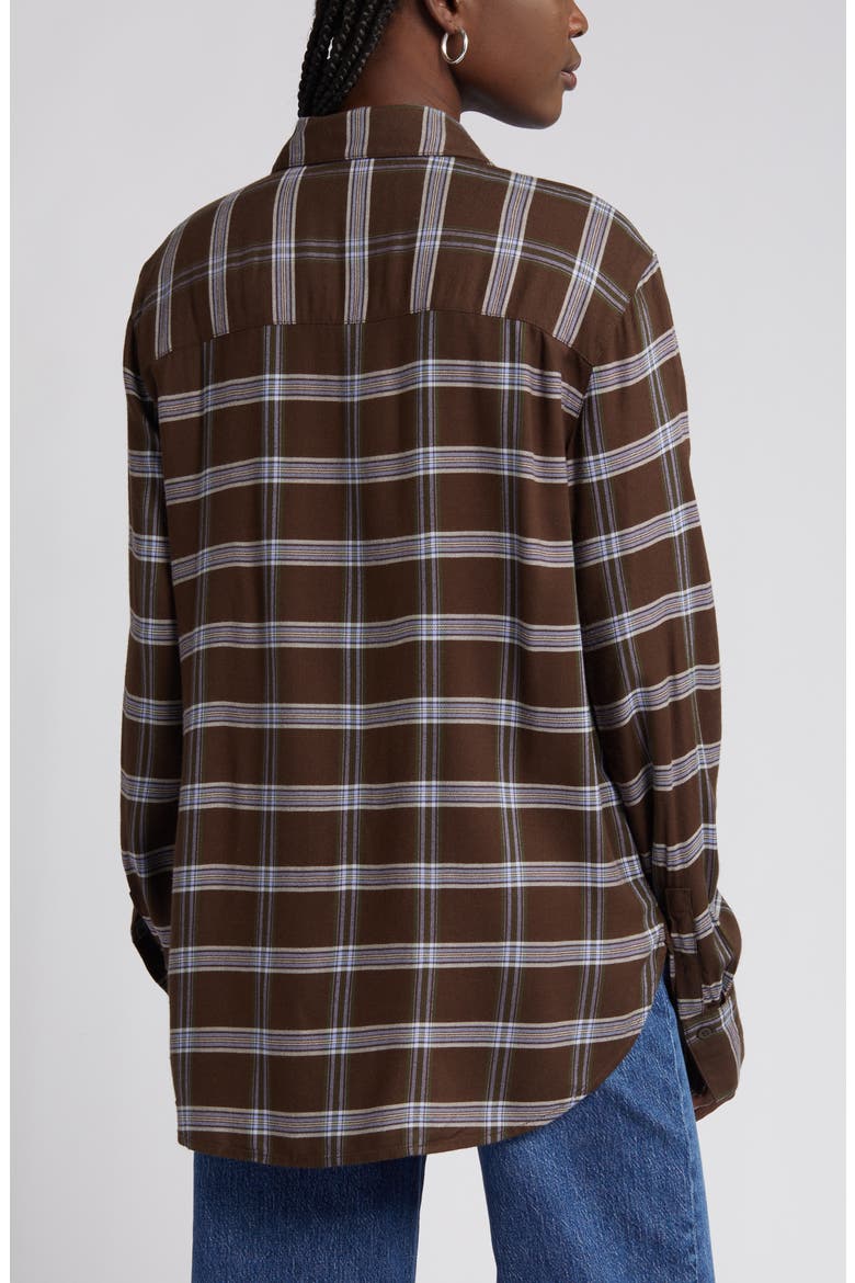 Plaid Boyfriend Shirt, Alternate, color, BROWN MULTI EDDY PLAID