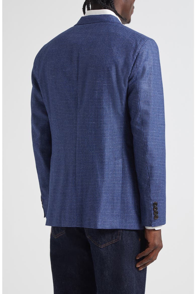 K-Jacket Blue Houndstooth Check Wool & Silk Blend Sport Coat, Alternate, color, BLUE