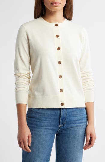 CASLON CASLON® CLASSIC CREWNECK CARDIGAN