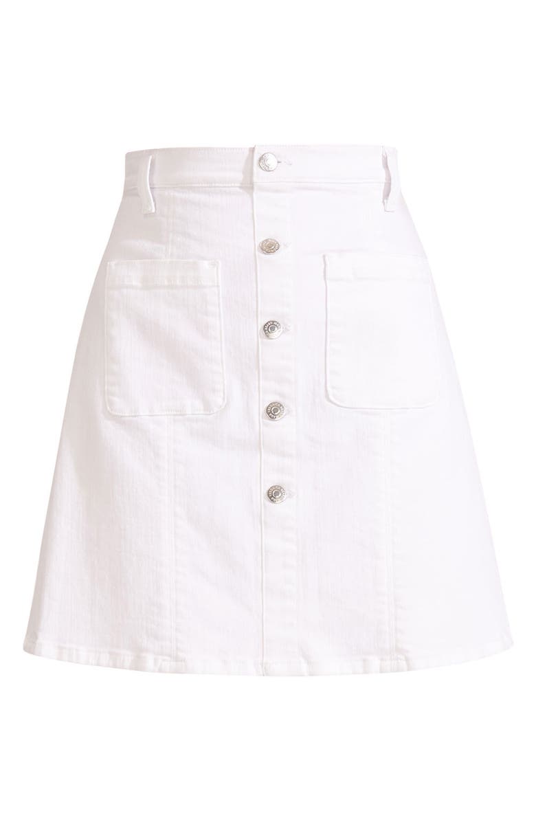 Veronica Beard Deena Patch Pocket Denim Miniskirt, Alternate, color,