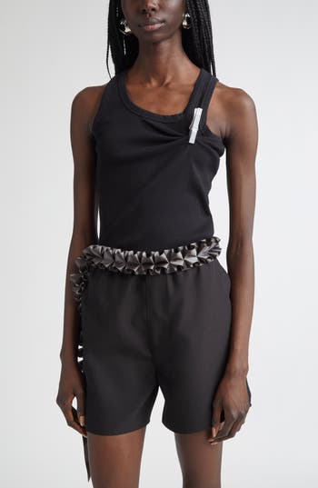 Coperni Washing Clip Rib Organic Cotton Tank In Black