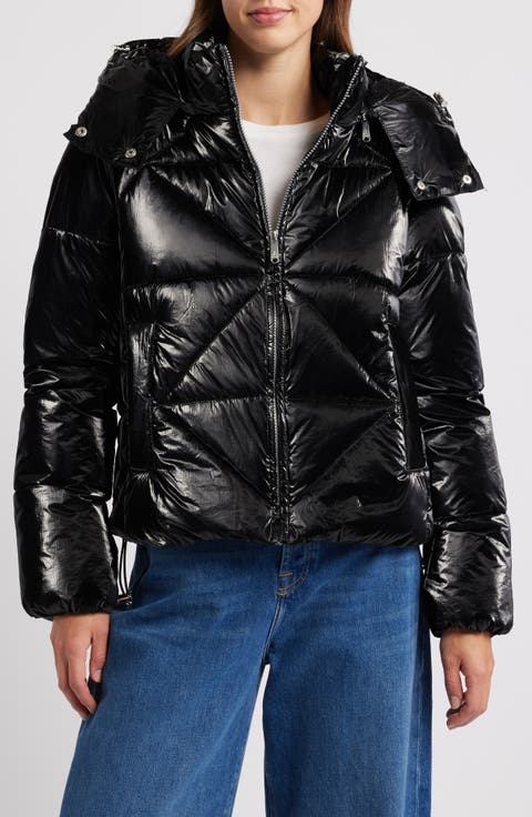 Shiny Crop Puffer Jacket