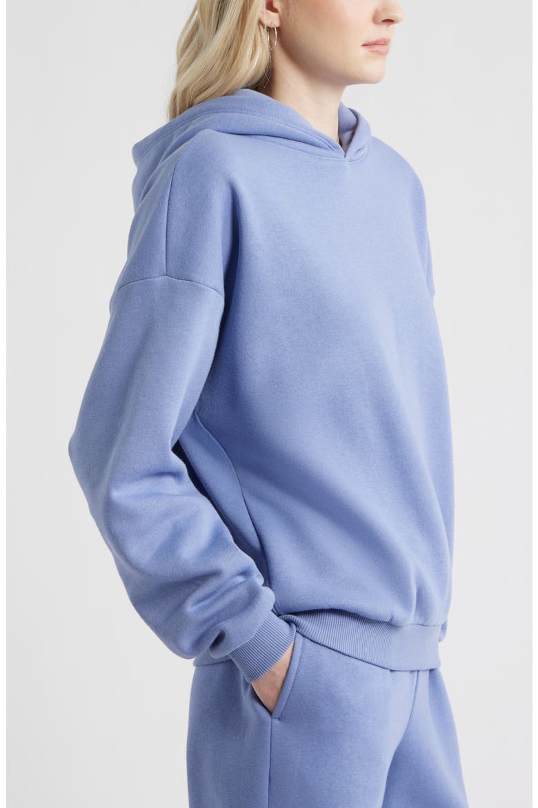 Relaxed Fleece Hoodie, Alternate, color, BLUE FROST