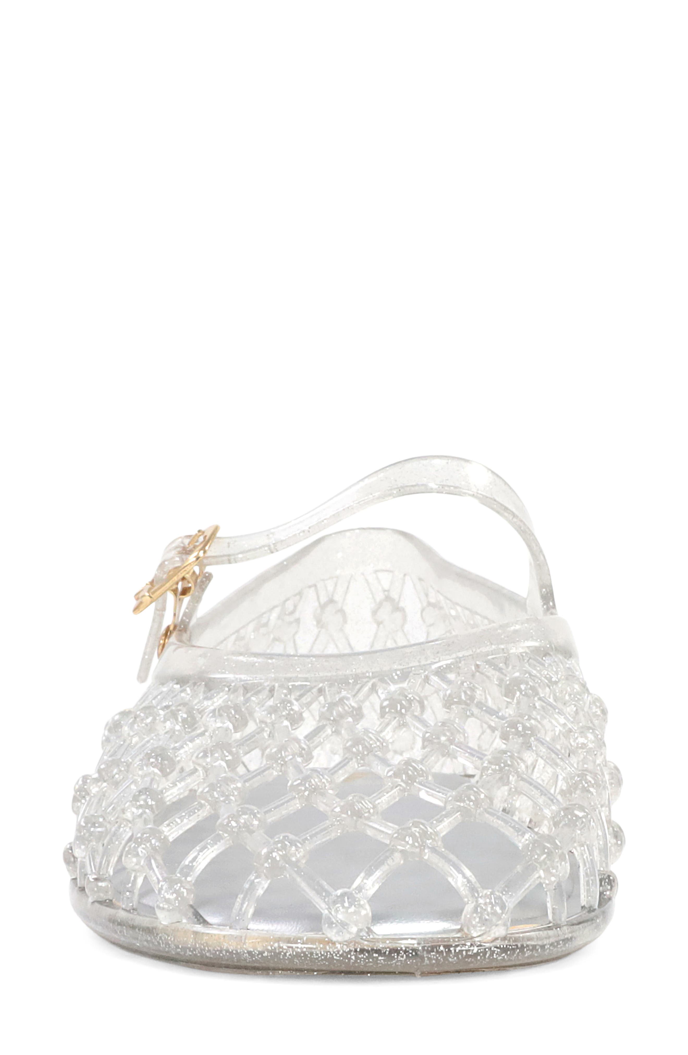 Angelica Mary Jane Jelly Flat, Alternate, color, SILVER GLITTER CRYSTAL