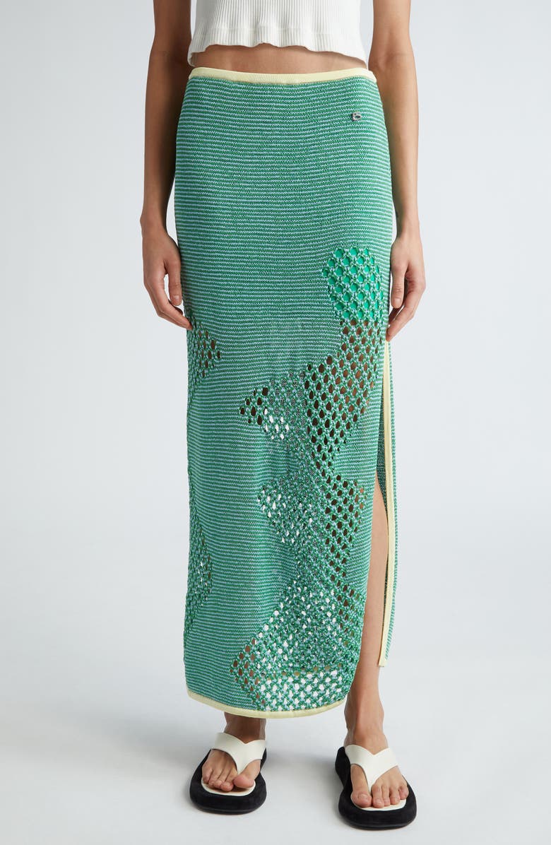 PH5 Rowan Open Stitch Maxi Sweater Skirt, Main, color, 