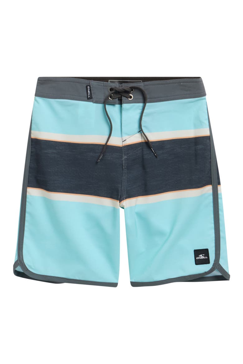 Kids' Lennox Scallop Swim Trunks, Main, color, CANAL BLUE