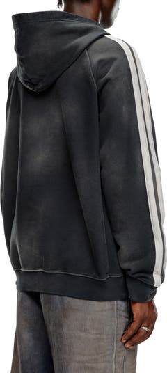 ★送関込み★ Diesel S-Roxt Hoodie Stripe S-ROXT-HOOD Hoodie in solarised jersey｜ブラック｜メンズ｜DIESEL