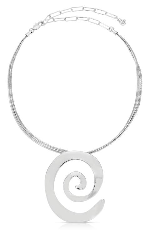 Aura Swirl Pendant Necklace